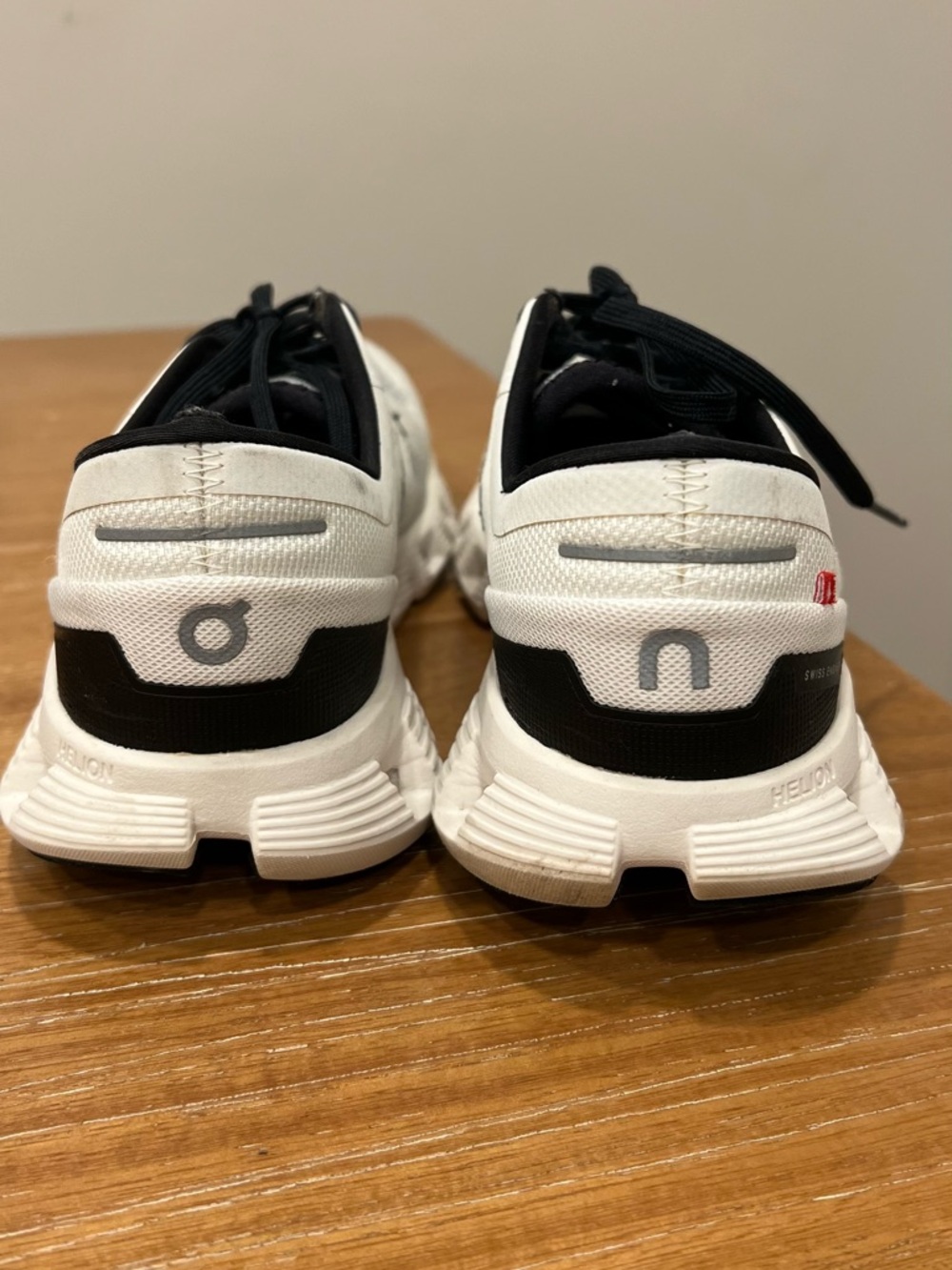 On Running Women's White and Black Cloud Running Sneakers - Picture 2 of 5